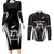 New Zealand Aotearoa Rugby Couples Matching Long Sleeve Bodycon Dress and Long Sleeve Button Shirt Haka Dance Mixed Silver Fern Sporty Style LT9 - Wonder Print Shop