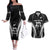 New Zealand Aotearoa Rugby Couples Matching Off The Shoulder Long Sleeve Dress and Hawaiian Shirt Haka Dance Mixed Silver Fern Sporty Style LT9 - Wonder Print Shop