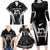 New Zealand Aotearoa Rugby Family Matching Long Sleeve Bodycon Dress and Hawaiian Shirt Haka Dance Mixed Silver Fern Sporty Style LT9 - Wonder Print Shop