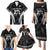 New Zealand Aotearoa Rugby Family Matching Puletasi Dress and Hawaiian Shirt Haka Dance Mixed Silver Fern Sporty Style - Wonder Print Shop