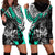 Personalised Polynesia Skull Hoodie Dress Tattoo In The Style Of Maori With Marine Life Aqua - Wonder Print Shop