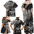 Personalised Polynesia Skull Family Matching Off Shoulder Maxi Dress and Hawaiian Shirt Tattoo In The Style Of Maori With Marine Life Gold LT9 - Wonder Print Shop