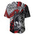 Personalised Polynesia Skull Baseball Jersey Tattoo In The Style Of Maori With Marine Life Red LT9 - Wonder Print Shop