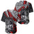 Personalised Polynesia Skull Baseball Jersey Tattoo In The Style Of Maori With Marine Life Red LT9 - Wonder Print Shop