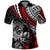 Personalised Polynesia Skull Polo Shirt Tattoo In The Style Of Maori With Marine Life Red - Wonder Print Shop