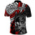 Personalised Polynesia Skull Polo Shirt Tattoo In The Style Of Maori With Marine Life Red - Wonder Print Shop