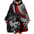 Personalised Polynesia Skull Wearable Blanket Hoodie Tattoo In The Style Of Maori With Marine Life Red - Wonder Print Shop