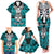 Personalised Polynesia Skull Family Matching Tank Maxi Dress and Hawaiian Shirt With Boars Tusk Aqua Arty Vibe - Wonder Print Shop