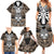 Personalised Polynesia Skull Family Matching Summer Maxi Dress and Hawaiian Shirt With Boars Tusk Gold Arty Vibe - Wonder Print Shop