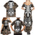 Personalised Polynesia Skull Family Matching Summer Maxi Dress and Hawaiian Shirt With Boars Tusk Gold Arty Vibe - Wonder Print Shop