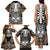 Personalised Polynesia Skull Family Matching Tank Maxi Dress and Hawaiian Shirt With Boars Tusk Gold Arty Vibe - Wonder Print Shop