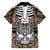 Personalised Polynesia Skull Hawaiian Shirt With Boars Tusk Gold Arty Vibe - Wonder Print Shop