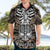 Personalised Polynesia Skull Hawaiian Shirt With Boars Tusk Gold Arty Vibe - Wonder Print Shop