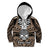 Personalised Polynesia Skull Kid Hoodie With Boars Tusk Gold Arty Vibe - Wonder Print Shop