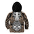 Personalised Polynesia Skull Kid Hoodie With Boars Tusk Gold Arty Vibe - Wonder Print Shop