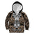 Personalised Polynesia Skull Kid Hoodie With Boars Tusk Gold Arty Vibe - Wonder Print Shop