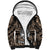 Personalised Polynesia Skull Sherpa Hoodie With Boars Tusk Gold Arty Vibe - Wonder Print Shop