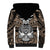 Personalised Polynesia Skull Sherpa Hoodie With Boars Tusk Gold Arty Vibe - Wonder Print Shop