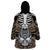 Personalised Polynesia Skull Wearable Blanket Hoodie With Boars Tusk Gold Arty Vibe - Wonder Print Shop