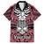 Personalised Polynesia Skull Hawaiian Shirt With Boars Tusk Pink Arty Vibe - Wonder Print Shop