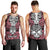 Personalised Polynesia Skull Men Tank Top With Boars Tusk Pink Arty Vibe - Wonder Print Shop