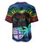 Fiji LGBT Baseball Jersey Love Is Love Tapa Pattern Rainbow Water Color LT9 - Wonder Print Shop