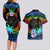 Fiji LGBT Couples Matching Long Sleeve Bodycon Dress and Hawaiian Shirt Love Is Love Tapa Pattern Rainbow Water Color LT9 - Wonder Print Shop