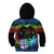 Fiji LGBT Kid Hoodie Love Is Love Tapa Pattern Rainbow Water Color - Wonder Print Shop