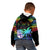 Fiji LGBT Kid Hoodie Love Is Love Tapa Pattern Rainbow Water Color - Wonder Print Shop