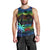 Fiji LGBT Men Tank Top Love Is Love Tapa Pattern Rainbow Water Color - Wonder Print Shop