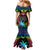 Fiji LGBT Mermaid Dress Love Is Love Tapa Pattern Rainbow Water Color - Wonder Print Shop