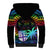 Fiji LGBT Sherpa Hoodie Love Is Love Tapa Pattern Rainbow Water Color - Wonder Print Shop