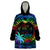 Fiji LGBT Wearable Blanket Hoodie Love Is Love Tapa Pattern Rainbow Water Color - Wonder Print Shop