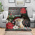 Algeria Christmas Personalized Blanket Fennec Fox Santa and Traditional Pattern