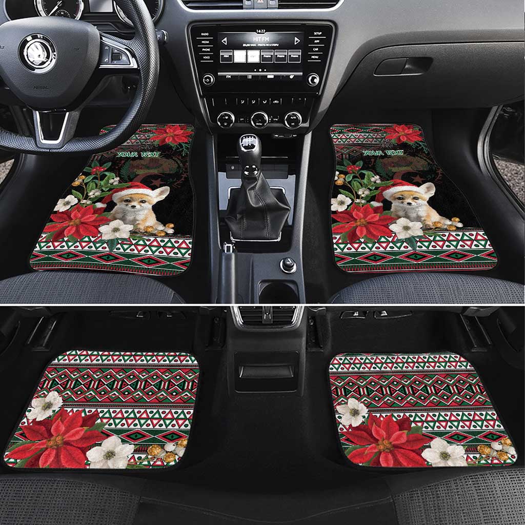 Algeria Christmas Personalized Car Mats Fennec Fox Santa and Traditional Pattern LT9 - Wonder Print Shop