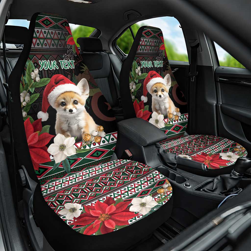 Algeria Christmas Personalized Car Seat Cover Fennec Fox Santa and Traditional Pattern LT9 - Wonder Print Shop