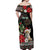 Algeria Christmas Personalized Off Shoulder Maxi Dress Fennec Fox Santa and Traditional Pattern - Wonder Print Shop