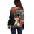 Algeria Christmas Personalized Off Shoulder Sweater Fennec Fox Santa and Traditional Pattern - Wonder Print Shop