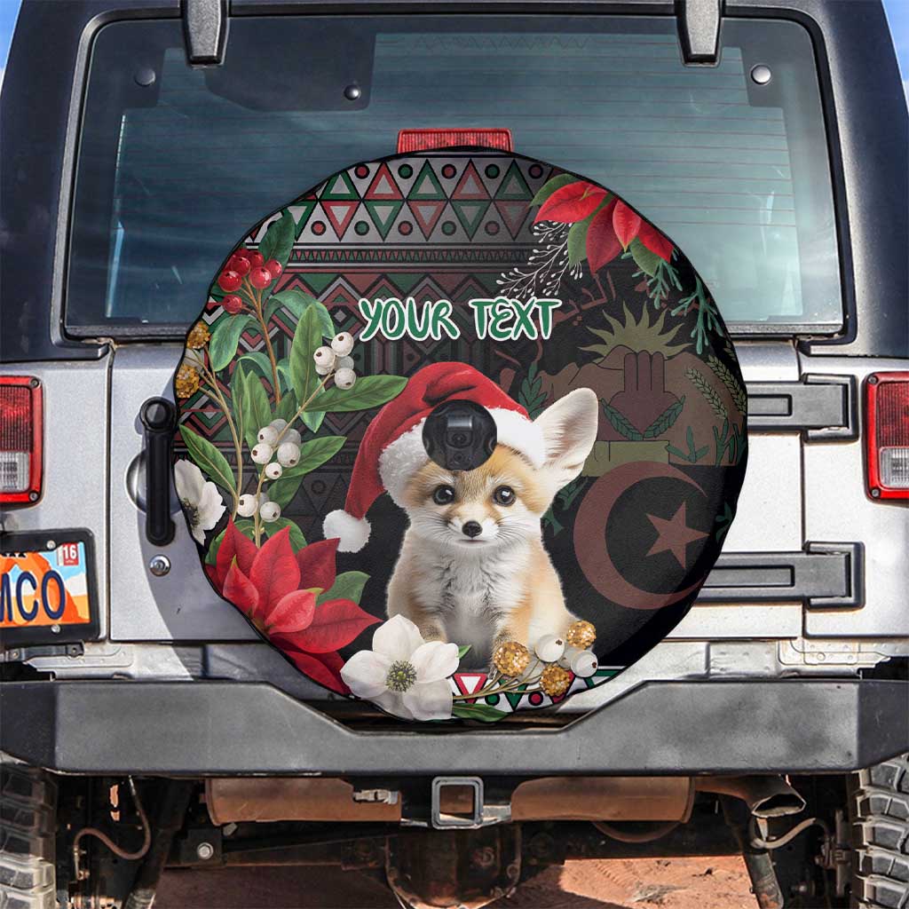 Algeria Christmas Personalized Spare Tire Cover Fennec Fox Santa and Traditional Pattern - Wonder Print Shop