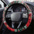 Algeria Christmas Steering Wheel Cover Fennec Fox Santa and Traditional Pattern - Wonder Print Shop