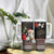 Algeria Christmas Personalized Tumbler With Handle Fennec Fox Santa and Traditional Pattern - Wonder Print Shop