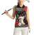 Algeria Christmas Personalized Women Sleeveless Polo Shirt Fennec Fox Santa and Traditional Pattern - Wonder Print Shop