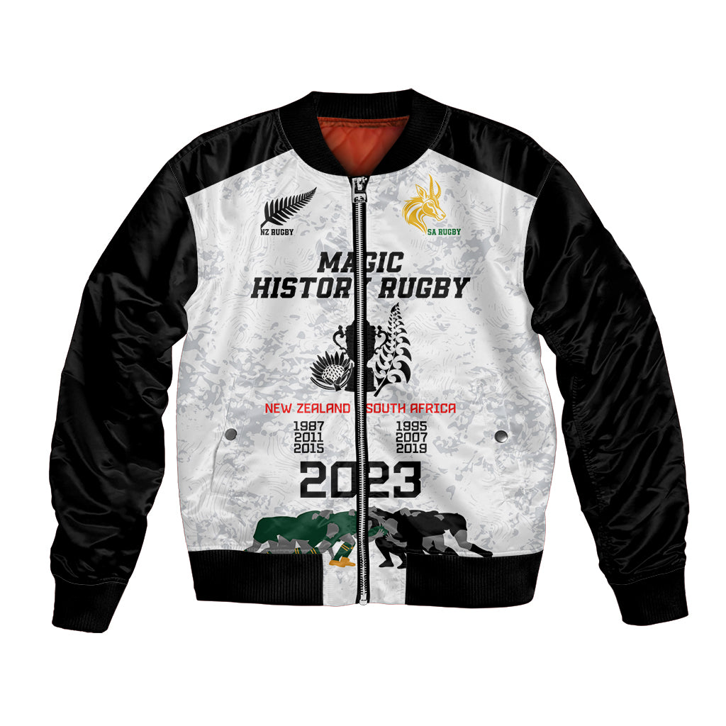 New Zealand South Africa Rugby Bomber Jacket History Commemorative World Cup Winners Unique LT9 - Wonder Print Shop