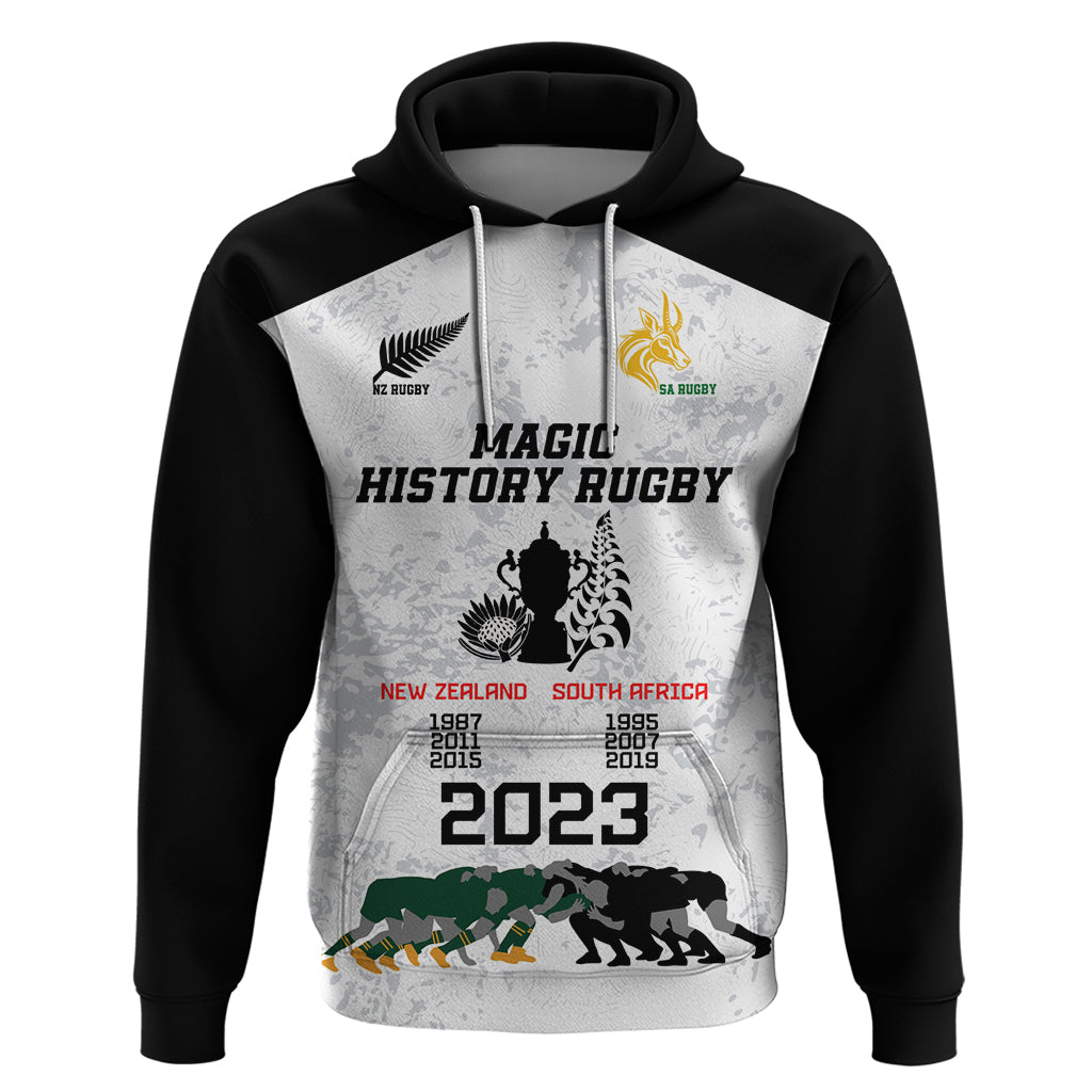 New Zealand South Africa Rugby Hoodie History Commemorative World Cup Winners Unique - Wonder Print Shop