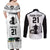 Custom New Zealand South Africa Rugby Couples Matching Off Shoulder Maxi Dress and Long Sleeve Button Shirt History Commemorative World Cup Winners Unique LT9 - Wonder Print Shop