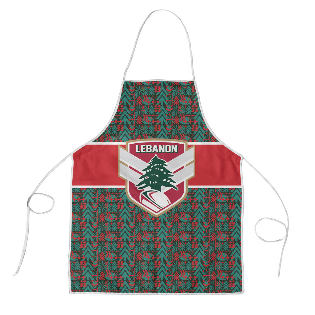Lebanon Rugby Tree Crest Apron Lebanese Cedar Geometric Heritage