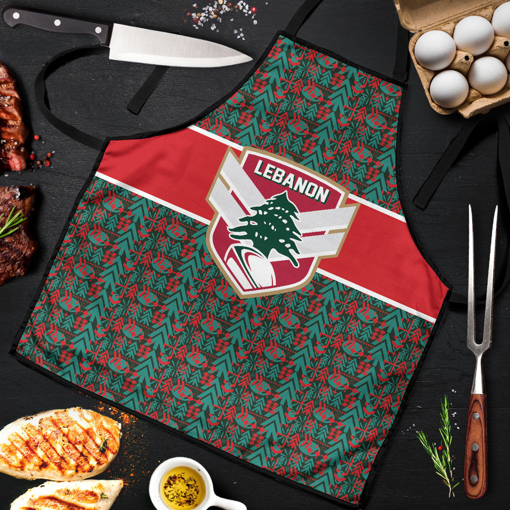 Lebanon Rugby Tree Crest Apron Lebanese Cedar Geometric Heritage