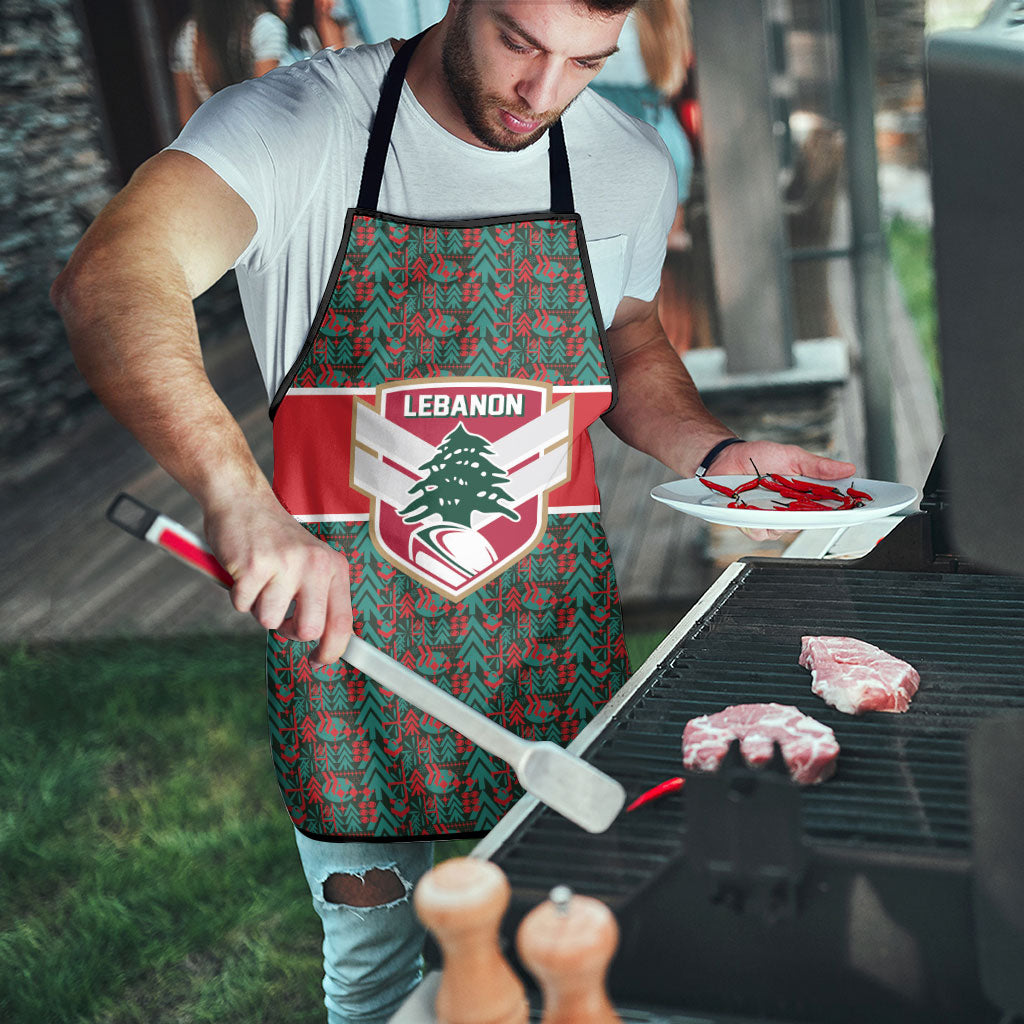 Lebanon Rugby Tree Crest Apron Lebanese Cedar Geometric Heritage
