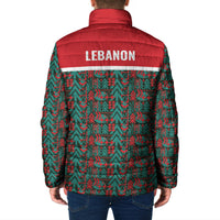 Lebanon Rugby Tree Crest Padded Jacket Lebanese Cedar Geometric Heritage