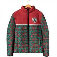 Lebanon Rugby Tree Crest Padded Jacket Lebanese Cedar Geometric Heritage